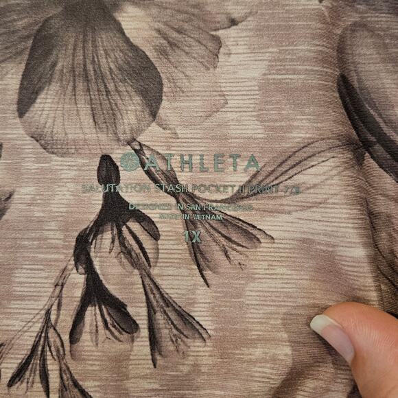 Athleta Salutation Stash Pocket Printed II Leggings Lot of 3 Womens Size 1X Yoga - Picture 15 of 16